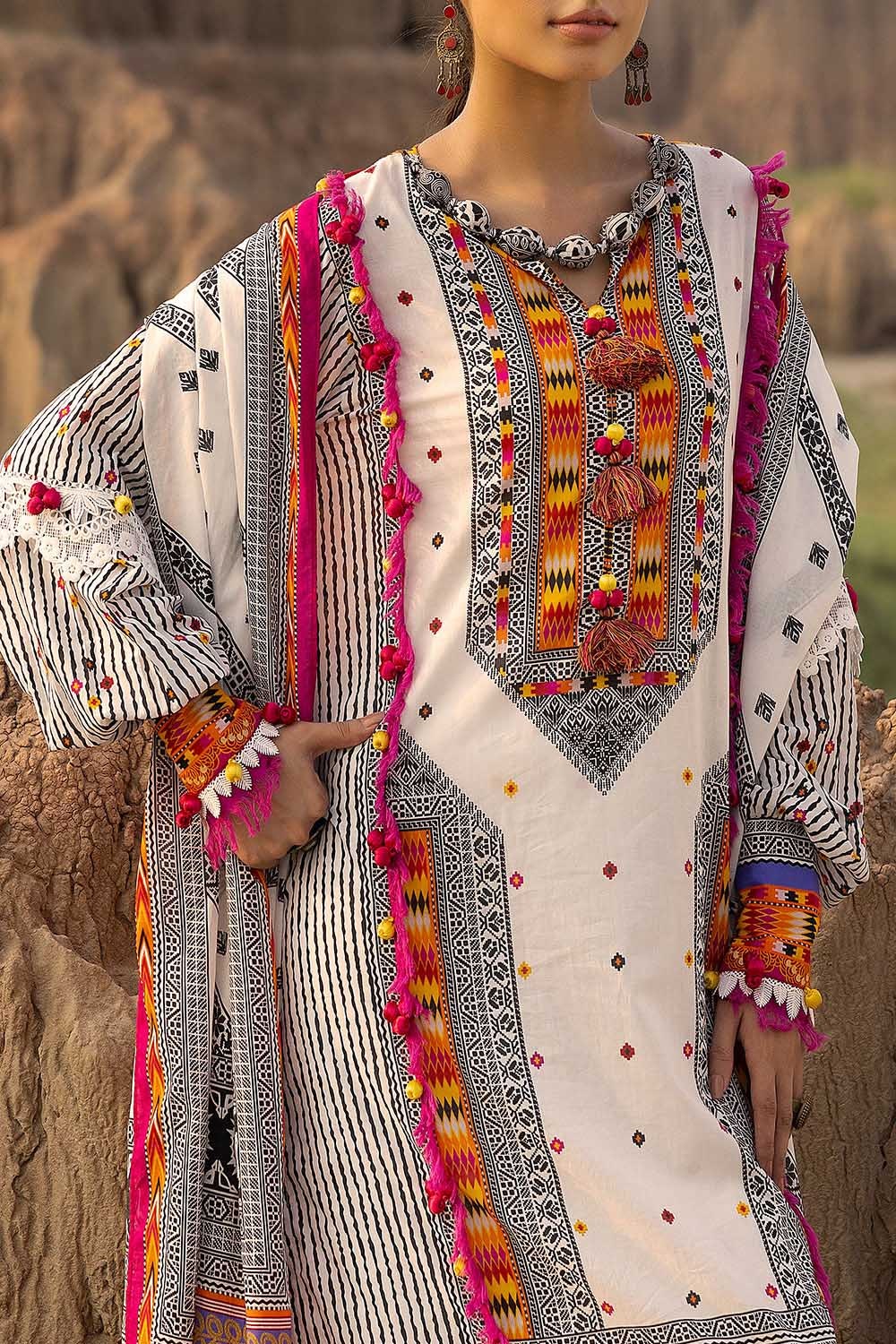 3 Piece Unstitched Printed Lawn Suit CL-52590