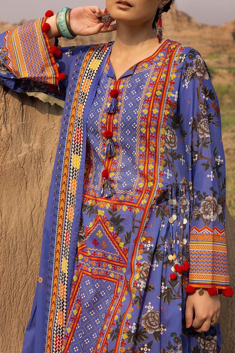 3 Piece Unstitched Printed Lawn Suit CL-52592