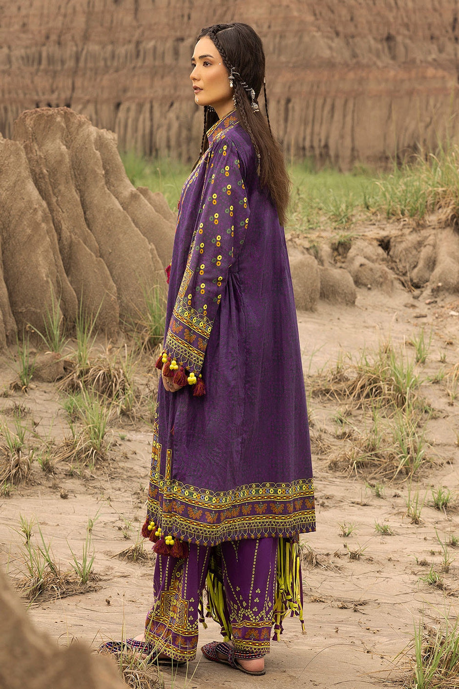 3 Piece Unstitched Printed Lawn Suit