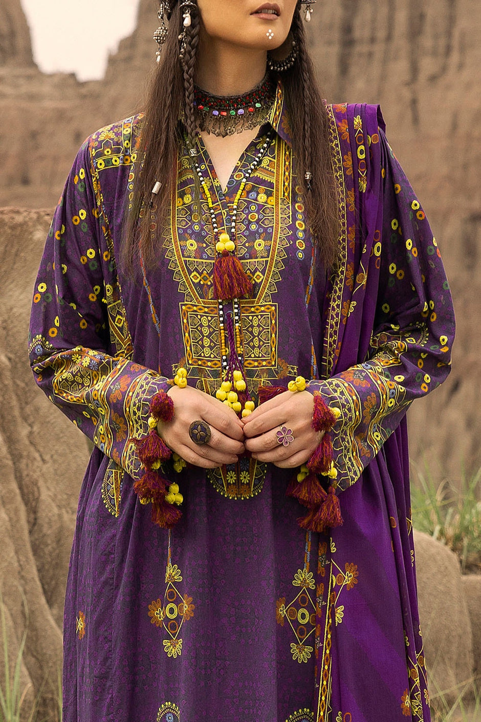 3 Piece Unstitched Printed Lawn Suit CL-52594