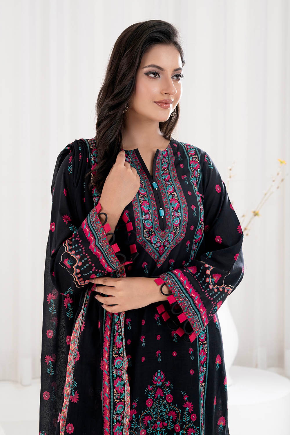 3 Piece Unstitched Printed Lawn Suit