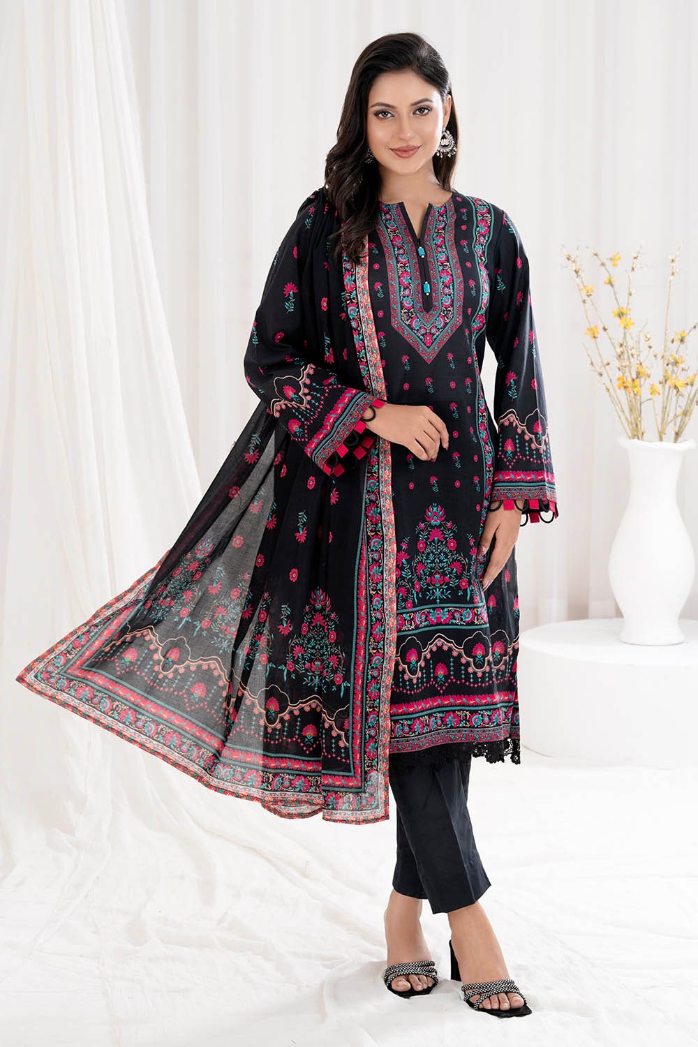3 Piece Unstitched Printed Lawn Suit