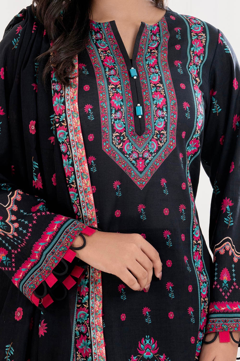 3 Piece Unstitched Printed Lawn Suit