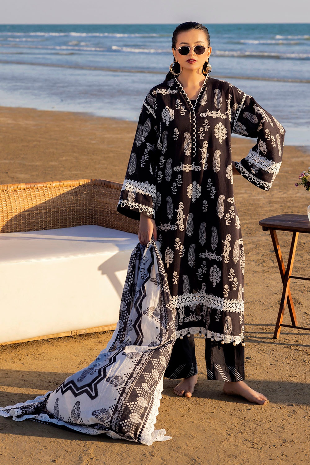3 Piece Unstitched Printed Lawn Suit