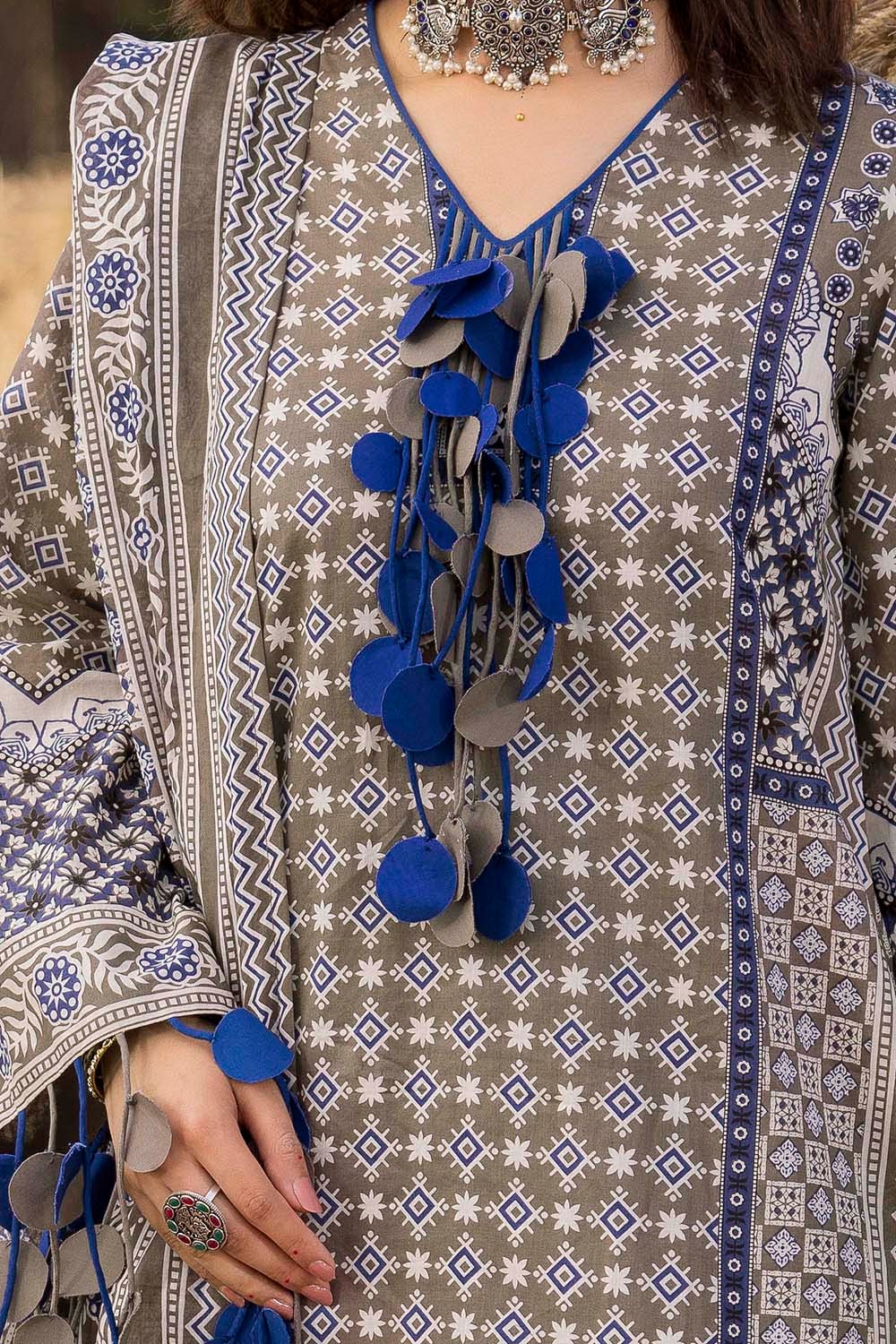 3 Piece Unstitched Printed Lawn Suit CL-52638