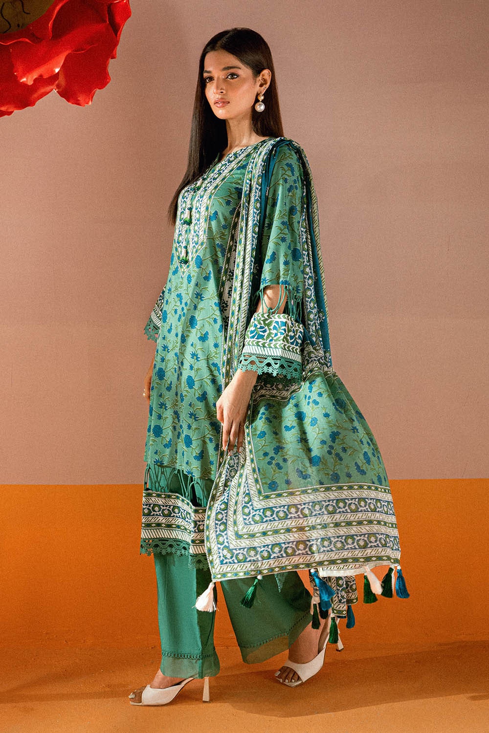 3 Piece Unstitched Printed Lawn Suit CL-62015