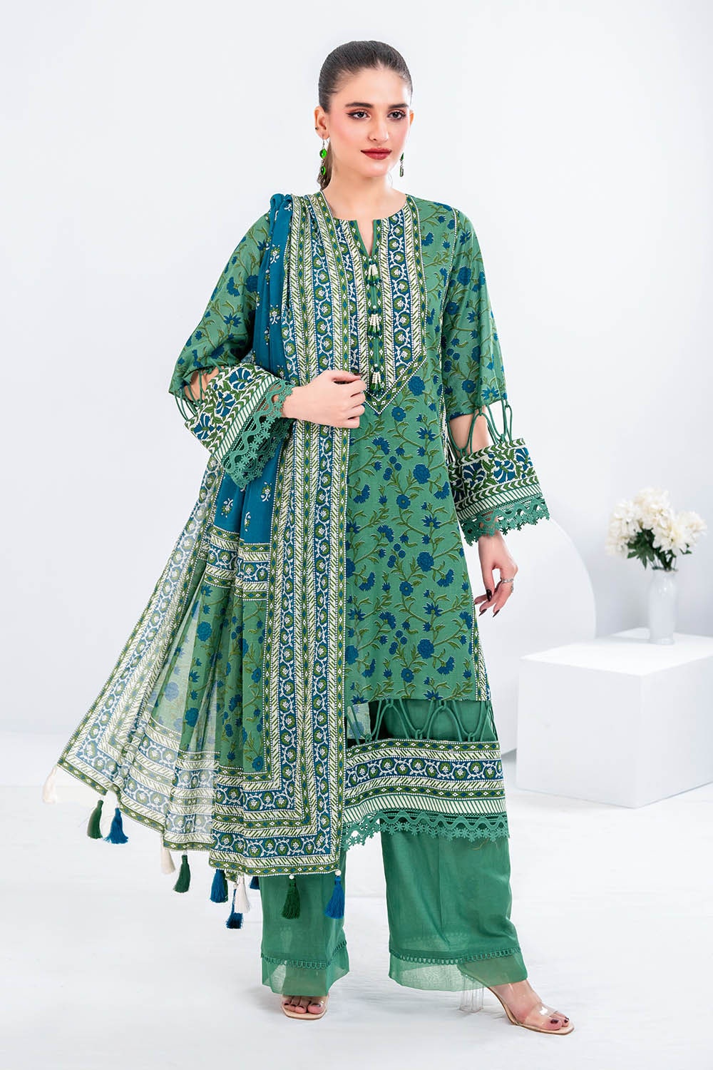 3 Piece Unstitched Printed Lawn Suit CL-62015