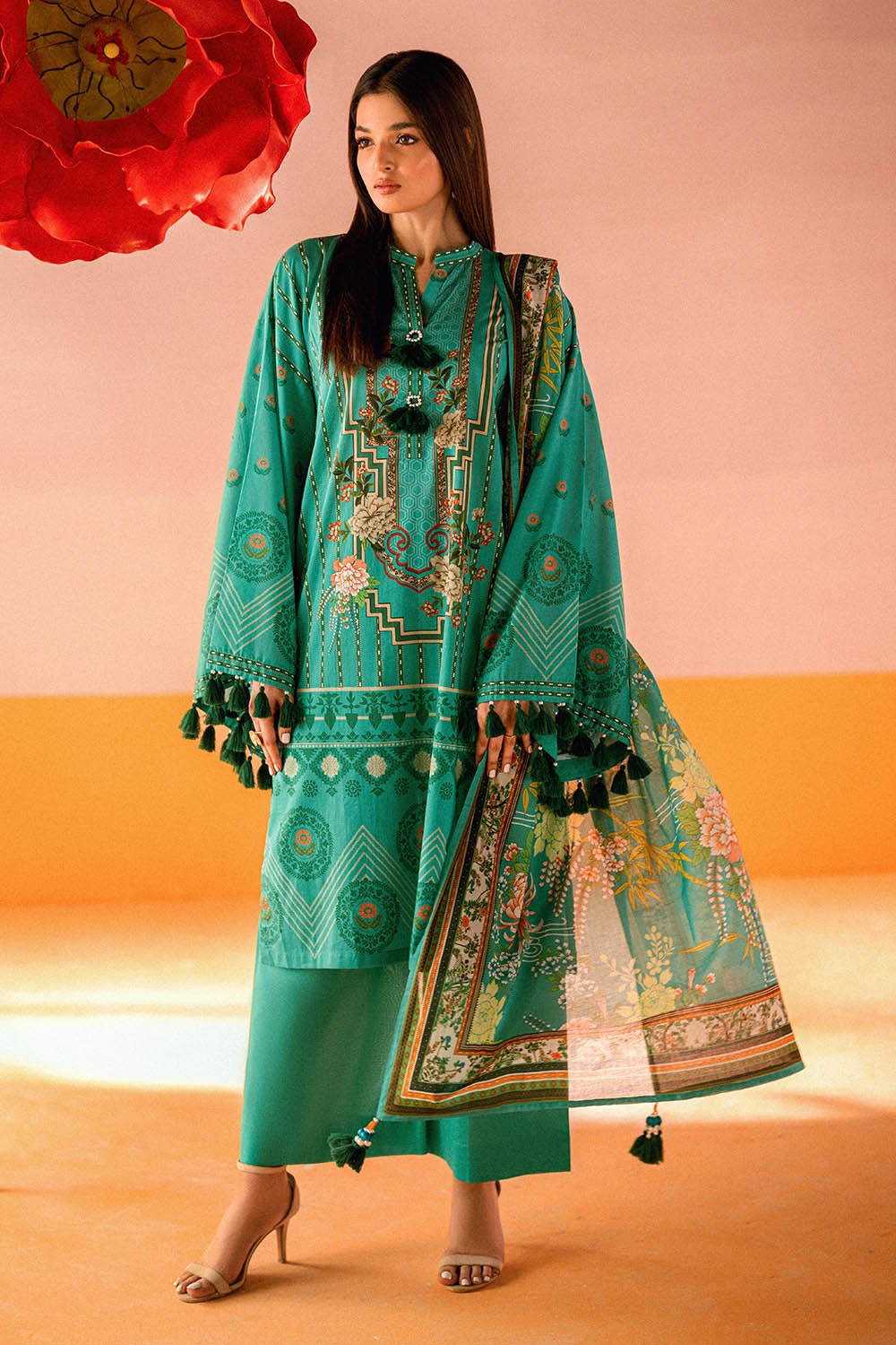 3 Piece Unstitched Printed Lawn Suit CL-62048