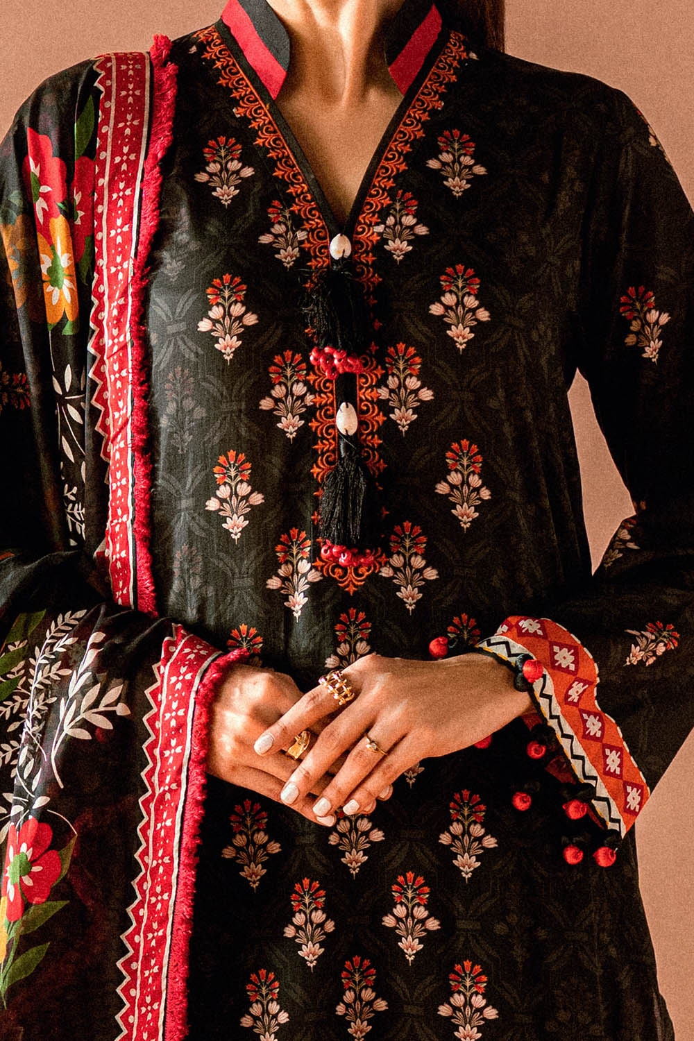 3 Piece Unstitched Printed Lawn Suit CL-62055
