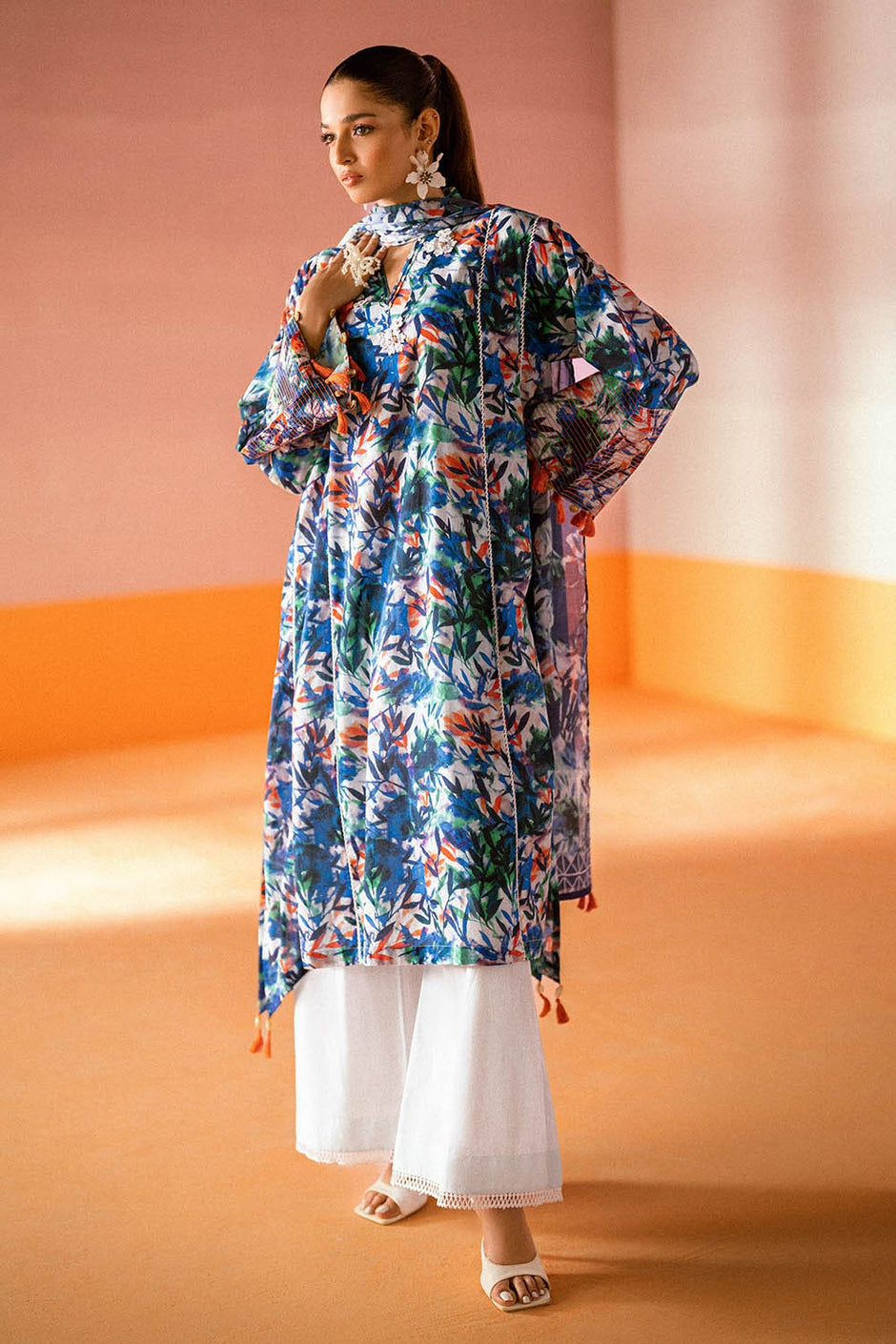 3 Piece Unstitched Printed Lawn Suit