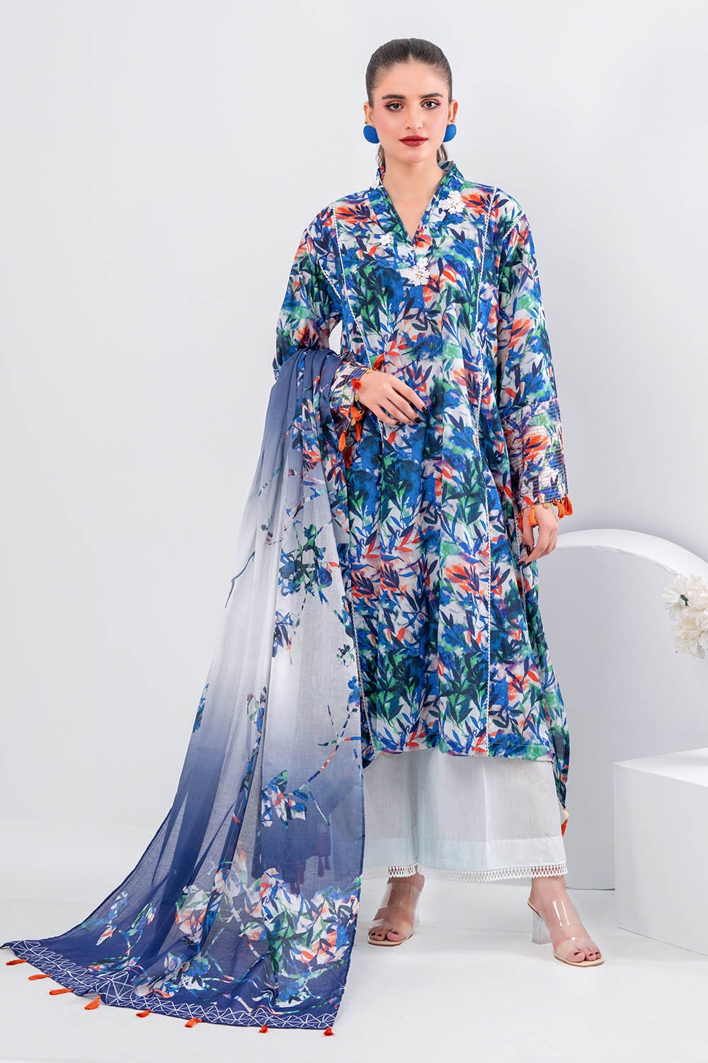 3 Piece Unstitched Printed Lawn Suit CL-62056