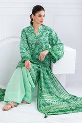 3 Piece Unstitched Printed Lawn suit CLP-42196