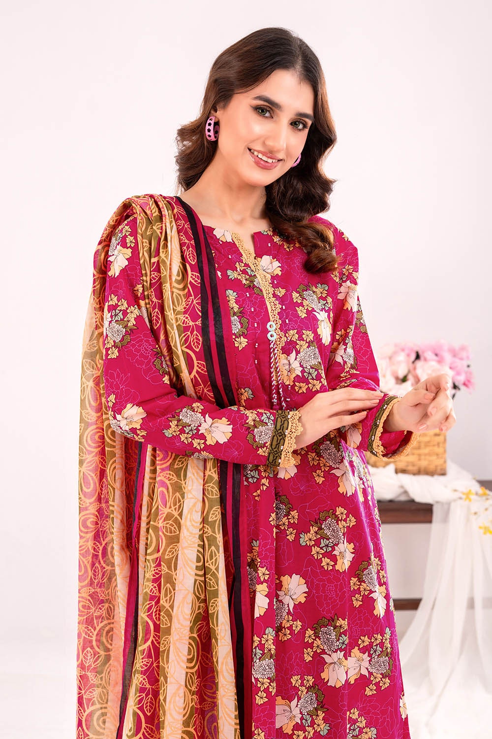 3 Piece Unstitched Printed Lawn Suit CLP-42226