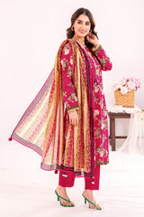 3 Piece Unstitched Printed Lawn Suit CLP-42226