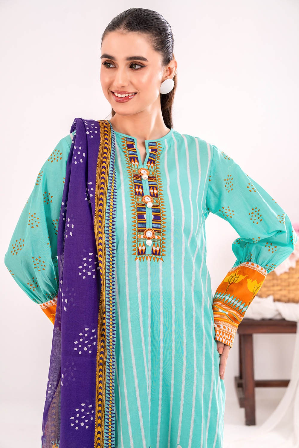 3 Piece Unstitched Printed Lawn Suit CLP-42230