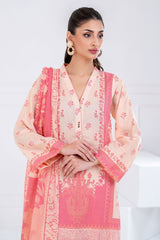 3 Piece Unstitched Printed Lawn suit CLP-42232