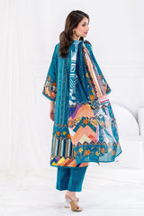3 Piece Unstitched Printed Lawn suit CLP-52027