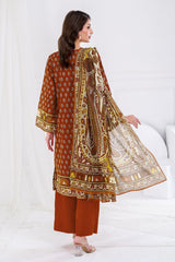 3 Piece Unstitched Printed Lawn suit CLP-52028