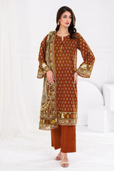 3 Piece Unstitched Printed Lawn suit CLP-52028
