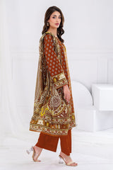 3 Piece Unstitched Printed Lawn suit CLP-52028