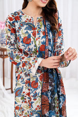 3 Piece Unstitched Printed Lawn suit CLP-52033