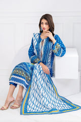 3 Piece Unstitched Printed Lawn Suit CLP-52035