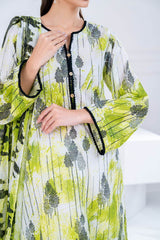 3 Piece Unstitched Printed Lawn suit CLP-52039
