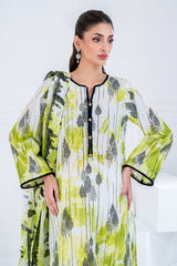 3 Piece Unstitched Printed Lawn suit CLP-52039