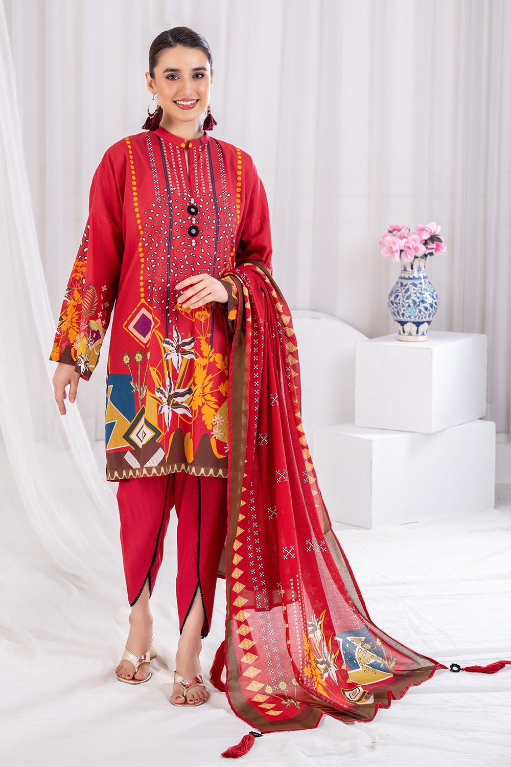 3 Piece Unstitched Printed Lawn Suit CLP-52055