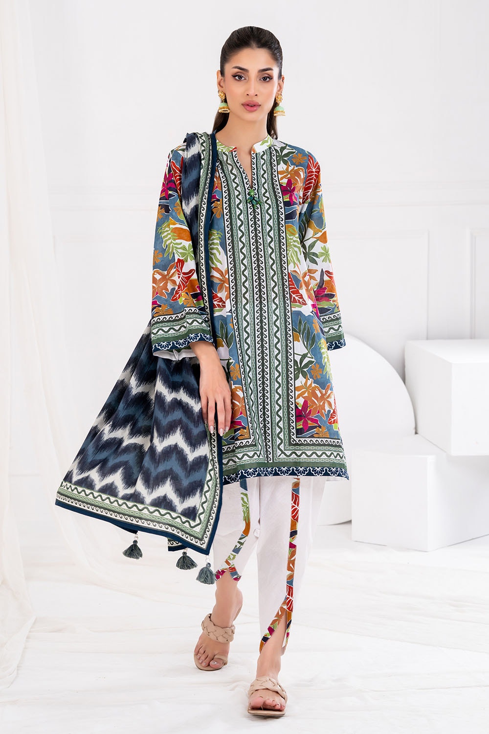 3 Piece Unstitched Printed Lawn Suit CLP-52056