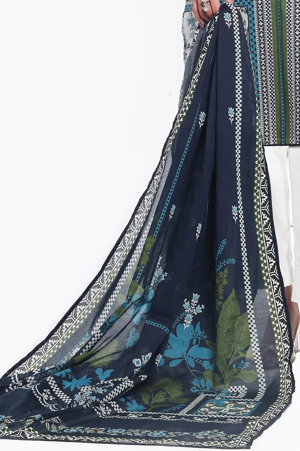 3 Piece Unstitched Printed Lawn Suit