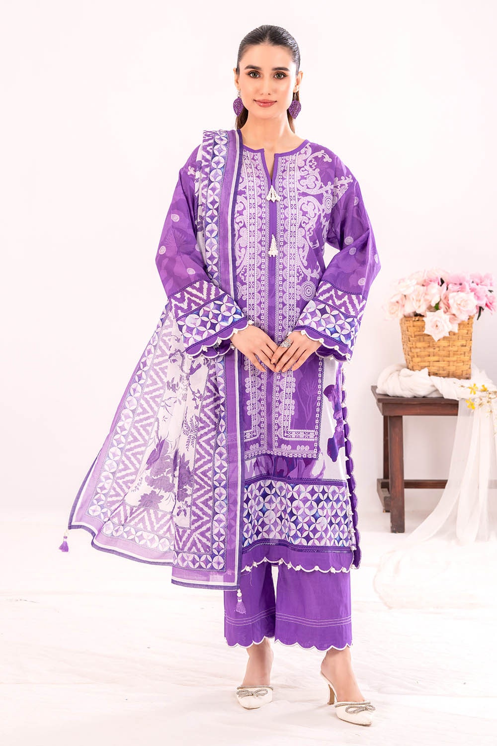 3 Piece Unstitched Printed Lawn Suit CLP-52076