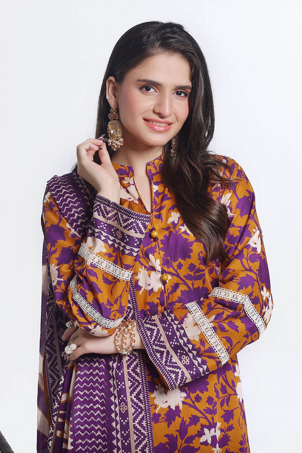 3 Piece Unstitched Printed Lawn Suit CLP-52086