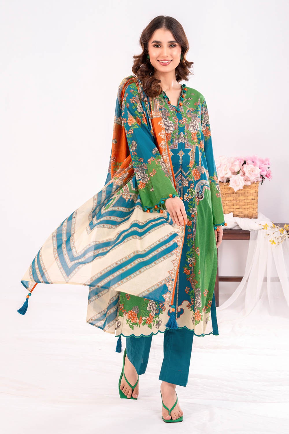 3 Piece Unstitched Printed Lawn Suit CLP-52105