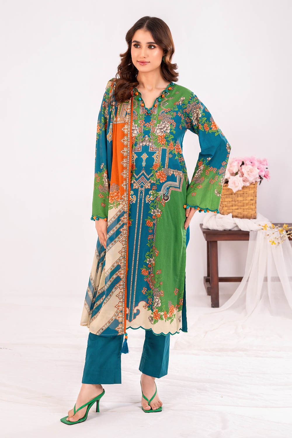 3 Piece Unstitched Printed Lawn Suit CLP-52105
