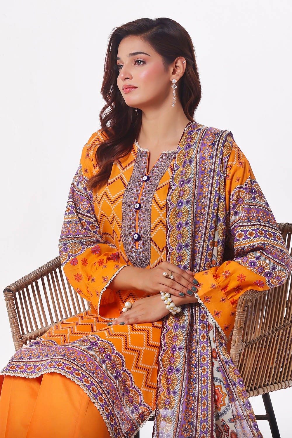 3 Piece Unstitched Printed Lawn Suit CLP-52196