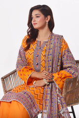 3 Piece Unstitched Printed Lawn Suit CLP-52196