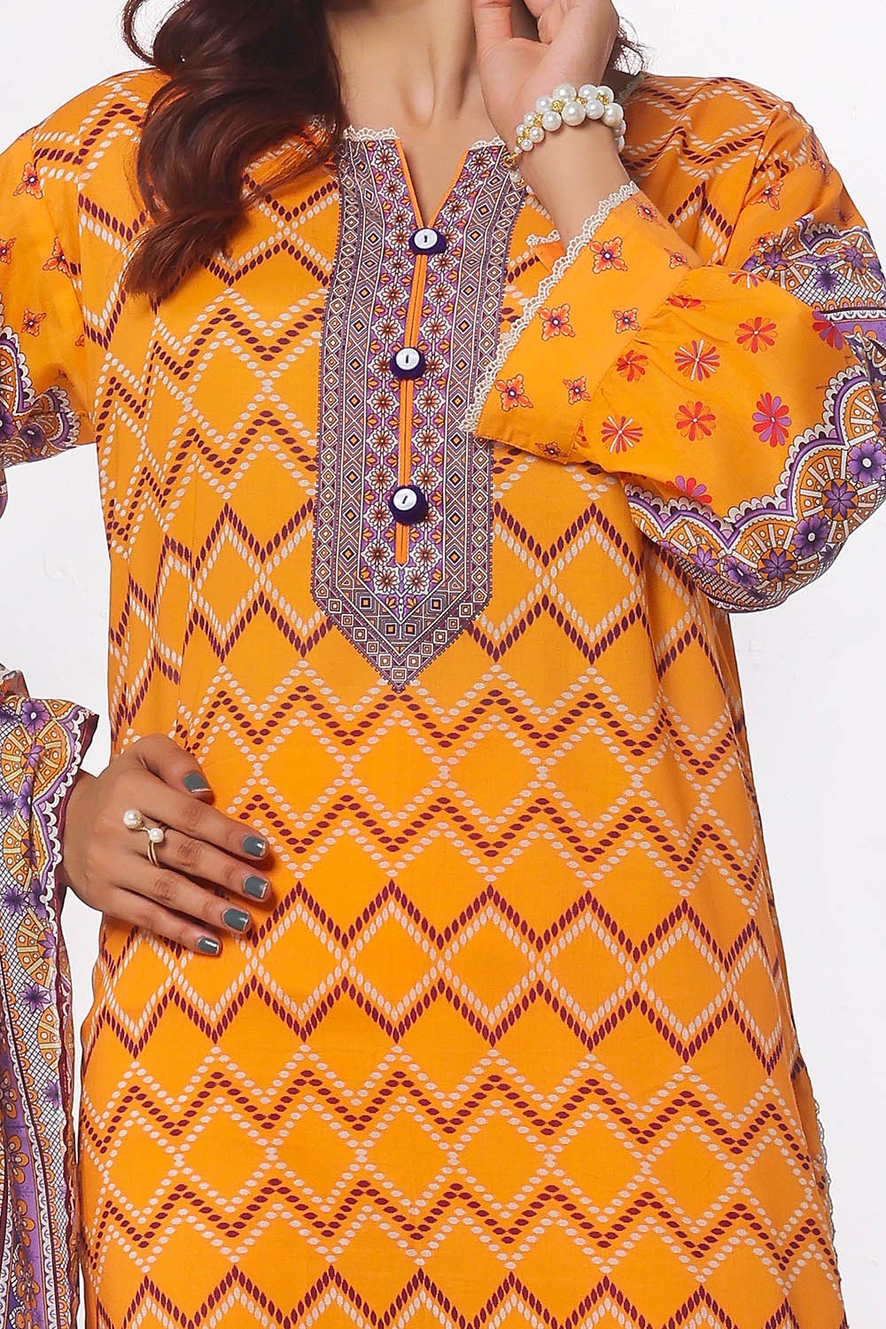 3 Piece Unstitched Printed Lawn Suit CLP-52196