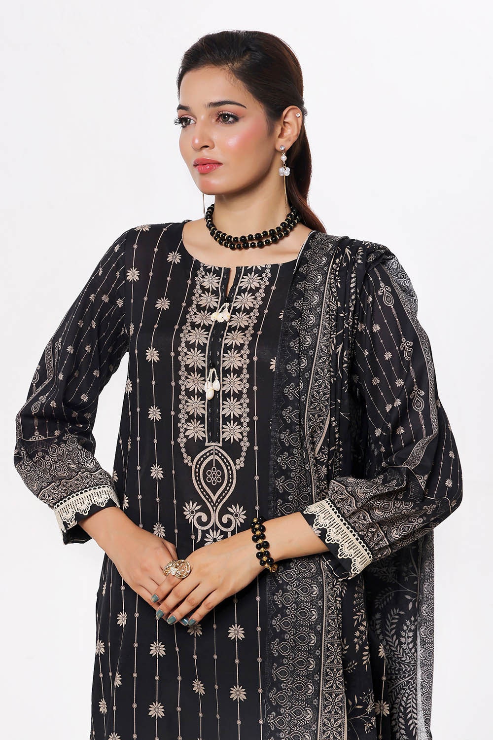 3 Piece Unstitched Printed Lawn Suit