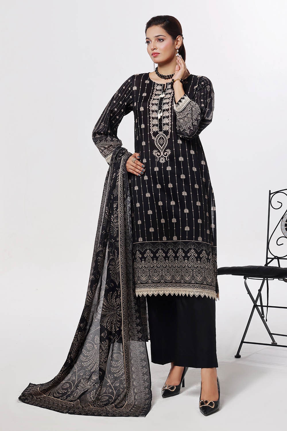 3 Piece Unstitched Printed Lawn Suit