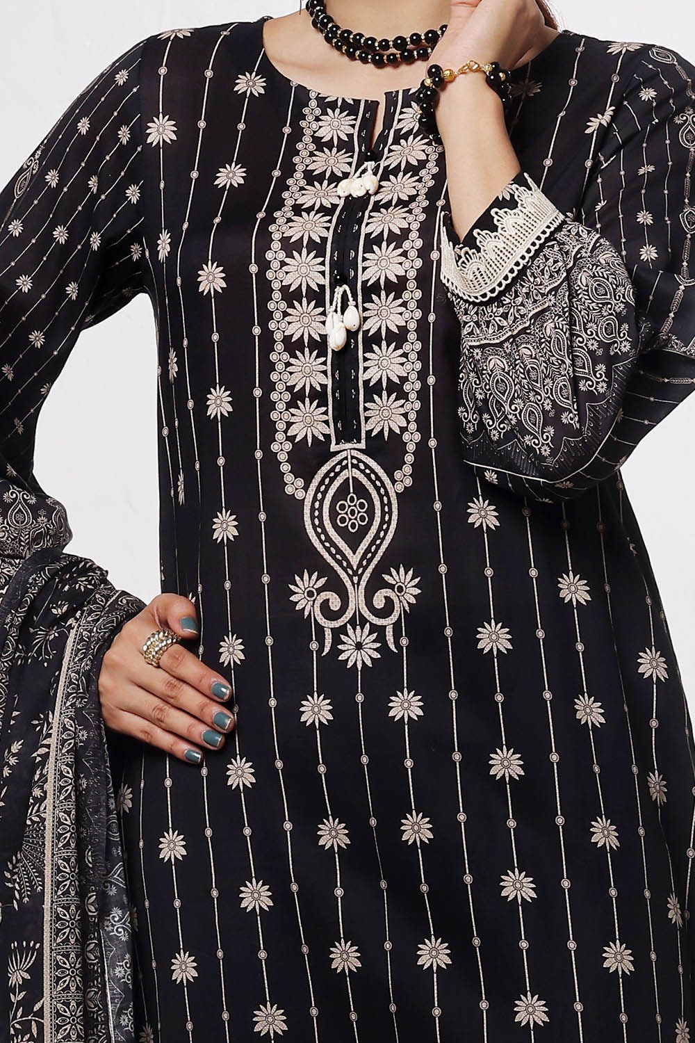 3 Piece Unstitched Printed Lawn Suit