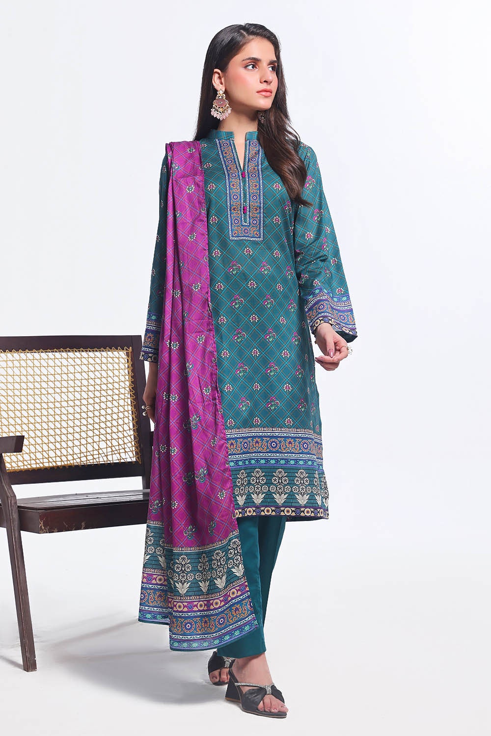3 Piece Unstitched Printed Lawn Suit CLP-52208