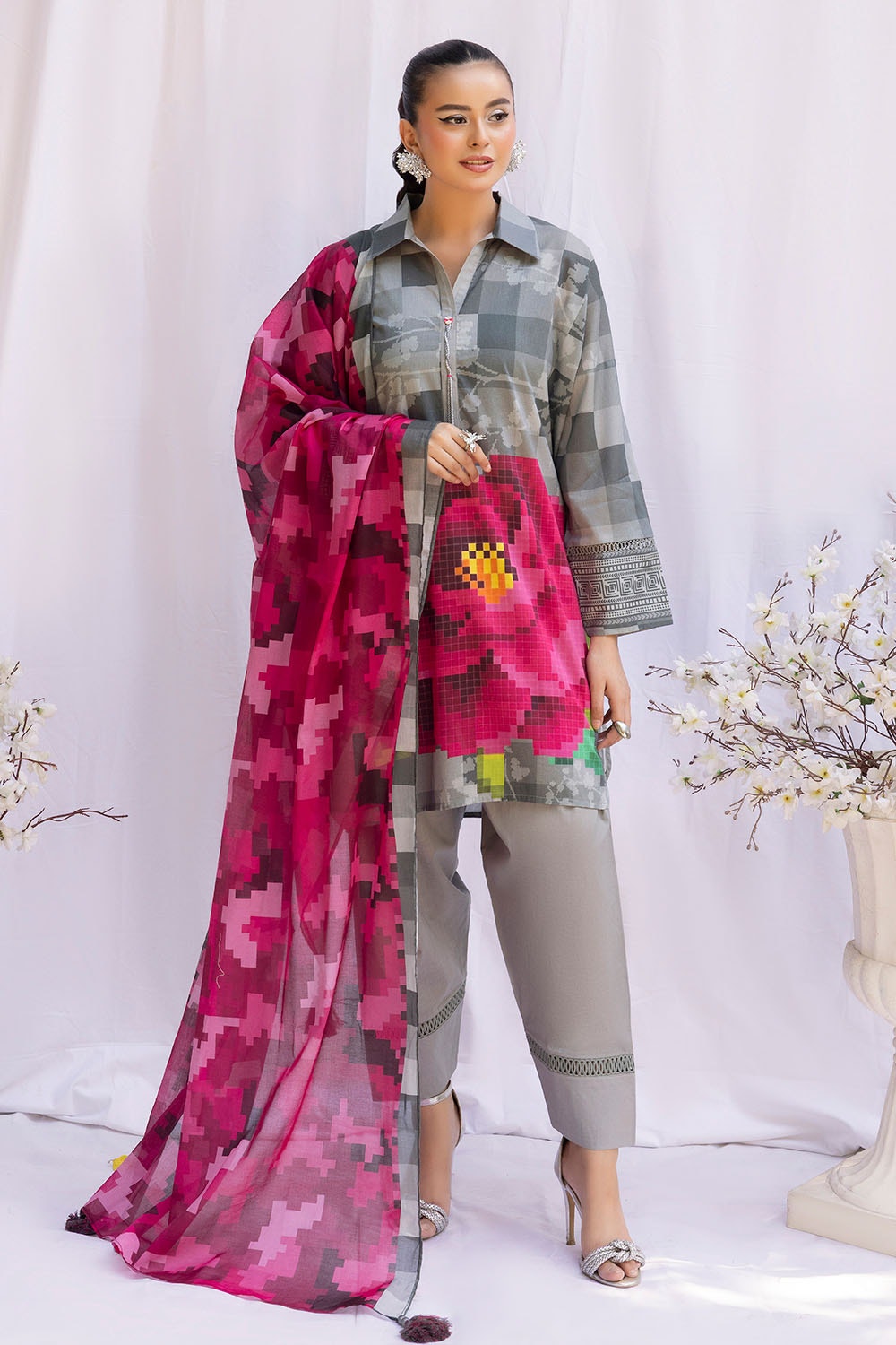 3 Piece Unstitched Printed Lawn Suit SD-52098
