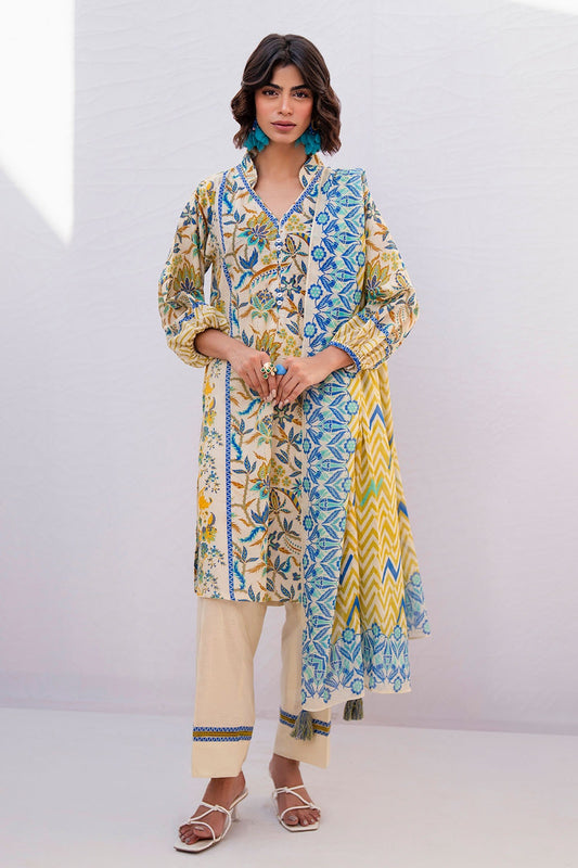 3 Piece Unstitched Printed Lawn Suit SD-52112