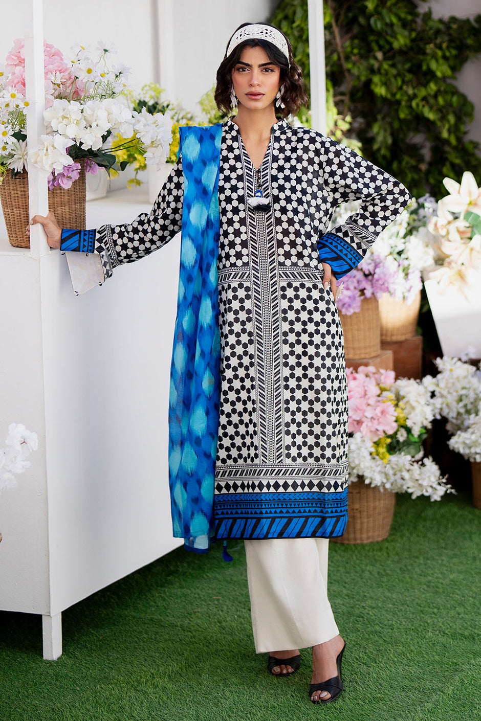 3 Piece Unstitched Printed Lawn Suit