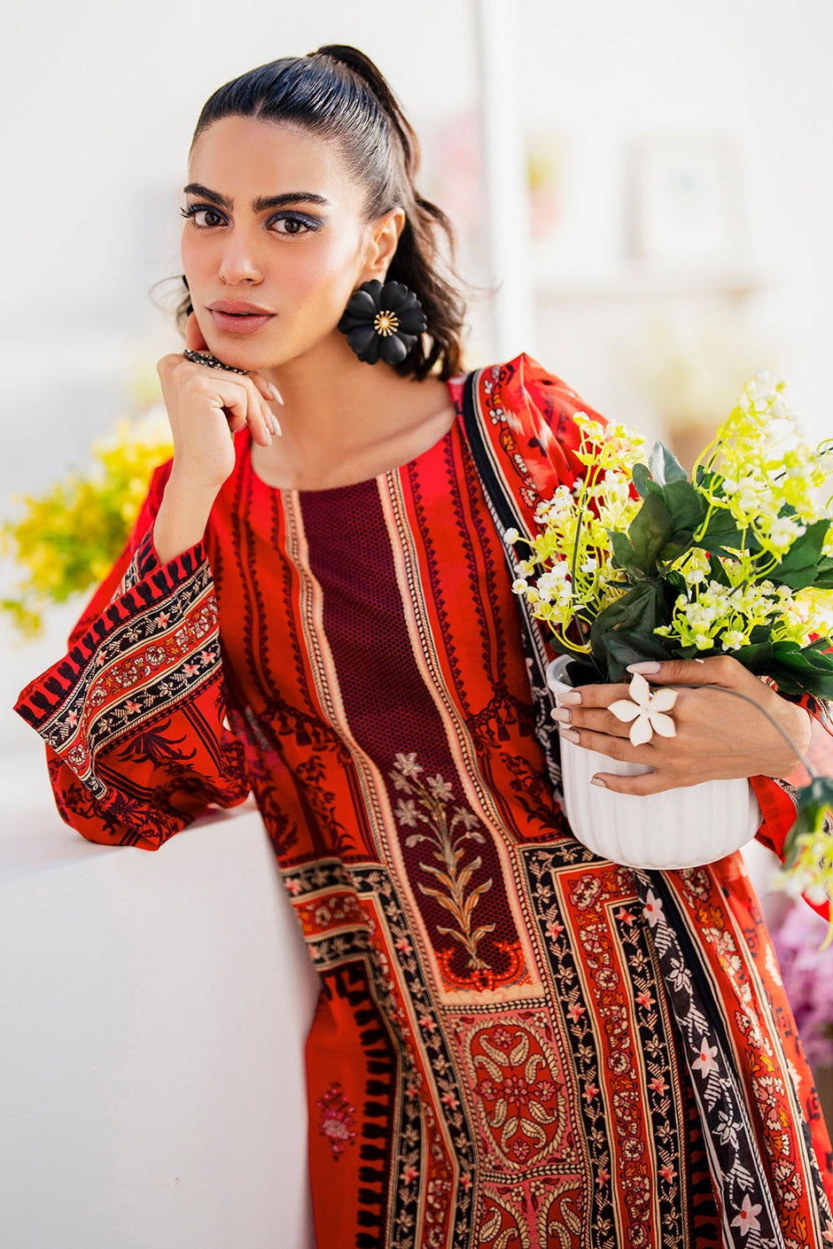 3 Piece Unstitched Printed Lawn Suit