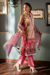 3 Piece Unstitched Printed Lawn Suit SD-52140