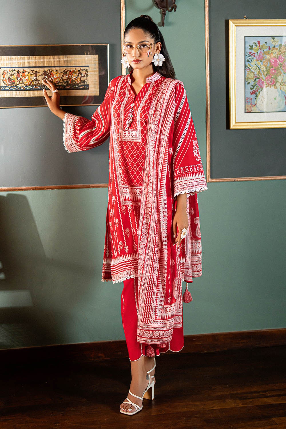 3 Piece Unstitched Printed Lawn Suit SD-52142