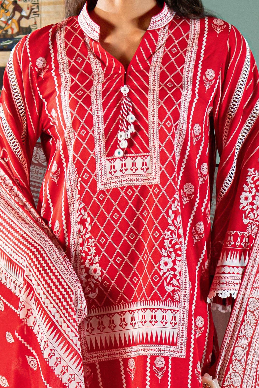 3 Piece Unstitched Printed Lawn Suit SD-52142