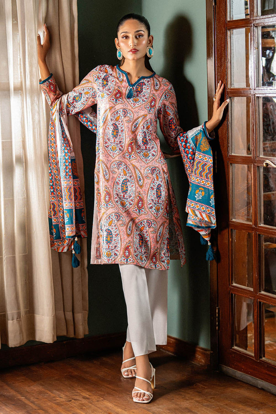 3 Piece Unstitched Printed Lawn Suit